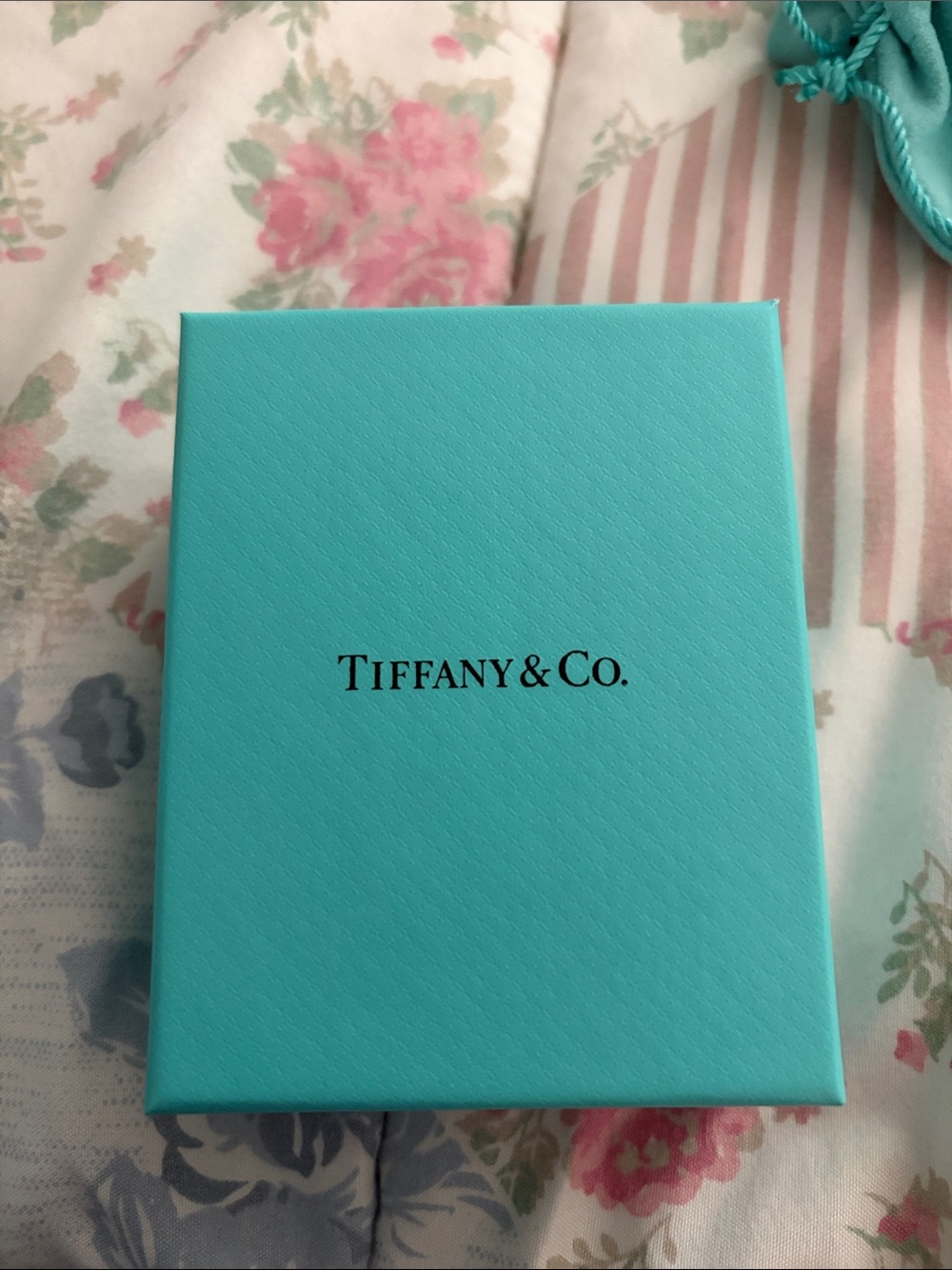 Tiffany & Co. Pink and Silver Double Heart Necklace - Picture 2 of 5